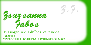 zsuzsanna fabos business card